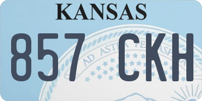 KS license plate 857CKH