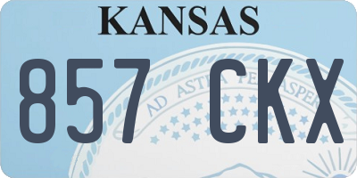 KS license plate 857CKX