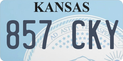 KS license plate 857CKY
