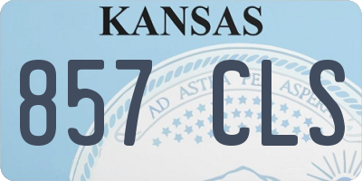 KS license plate 857CLS