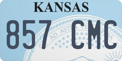 KS license plate 857CMC