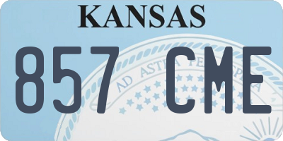 KS license plate 857CME