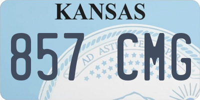 KS license plate 857CMG
