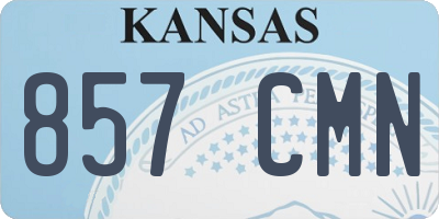KS license plate 857CMN