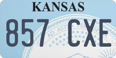 KS license plate 857CXE