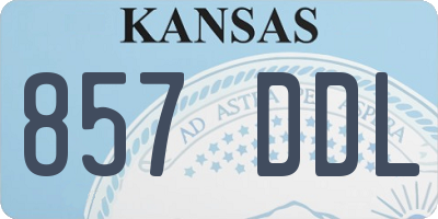 KS license plate 857DDL