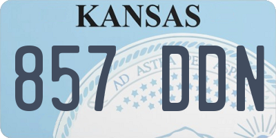 KS license plate 857DDN