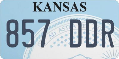 KS license plate 857DDR