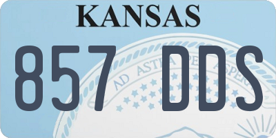 KS license plate 857DDS