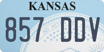 KS license plate 857DDV