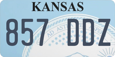 KS license plate 857DDZ