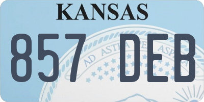 KS license plate 857DEB