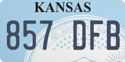KS license plate 857DFB
