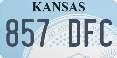 KS license plate 857DFC