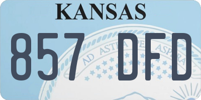KS license plate 857DFD
