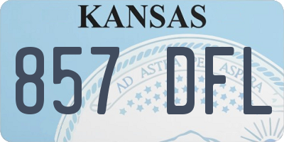 KS license plate 857DFL