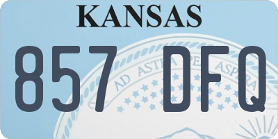 KS license plate 857DFQ