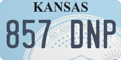 KS license plate 857DNP