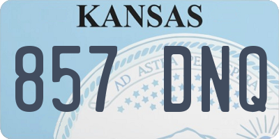 KS license plate 857DNQ