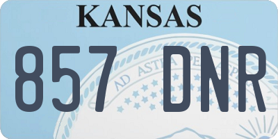 KS license plate 857DNR