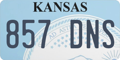 KS license plate 857DNS
