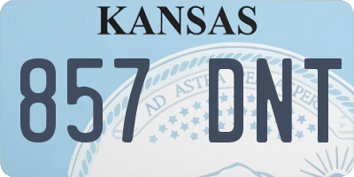 KS license plate 857DNT