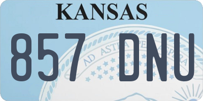 KS license plate 857DNU
