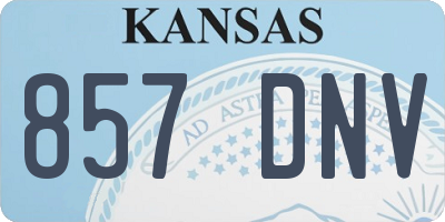 KS license plate 857DNV