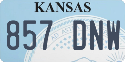 KS license plate 857DNW