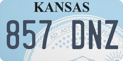 KS license plate 857DNZ