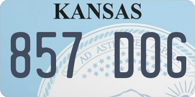 KS license plate 857DOG