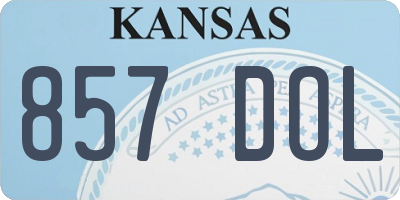KS license plate 857DOL