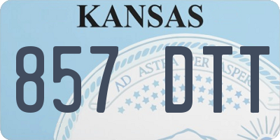 KS license plate 857DTT