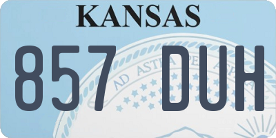 KS license plate 857DUH