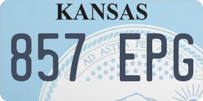 KS license plate 857EPG