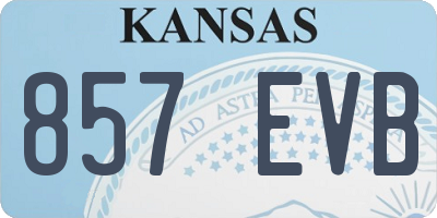 KS license plate 857EVB