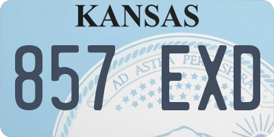 KS license plate 857EXD