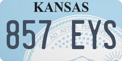 KS license plate 857EYS