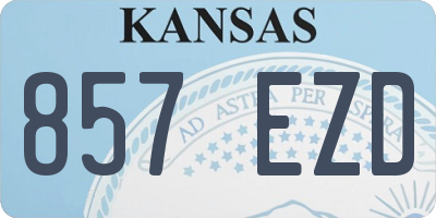 KS license plate 857EZD