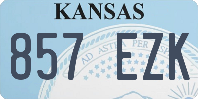 KS license plate 857EZK