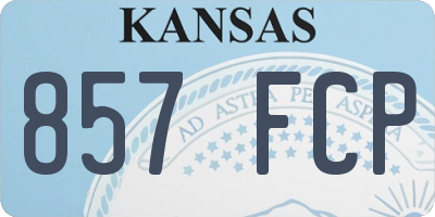 KS license plate 857FCP