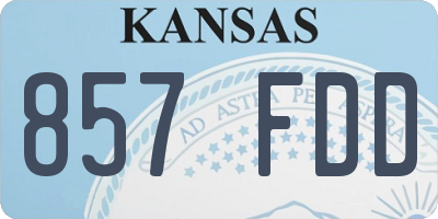 KS license plate 857FDD