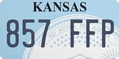 KS license plate 857FFP