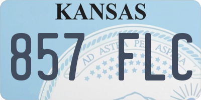 KS license plate 857FLC