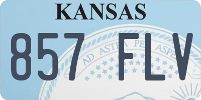 KS license plate 857FLV