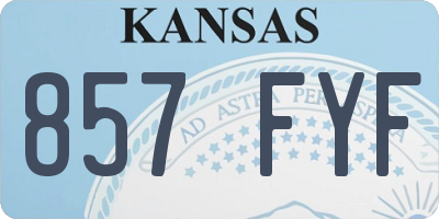 KS license plate 857FYF