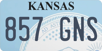 KS license plate 857GNS