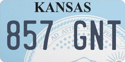 KS license plate 857GNT