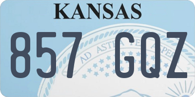 KS license plate 857GQZ