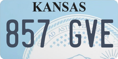 KS license plate 857GVE